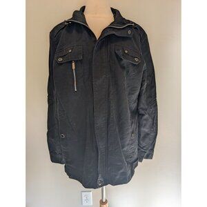 Wantdo Mens Black Bomber Military Utility Casual Modern Jacket XL